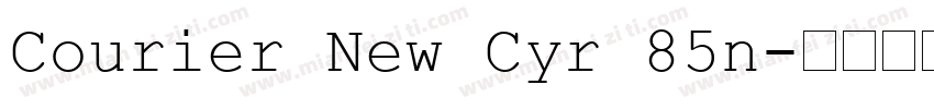 Courier New Cyr 85n字体转换
